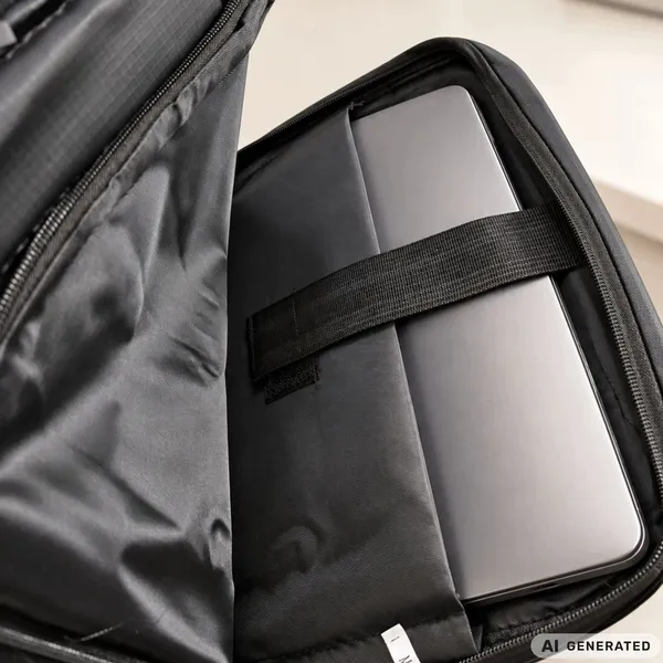 Kék laptop hátizsák USB-porttal, 42 × 30 × 15 cm, munkához és utazáshoz