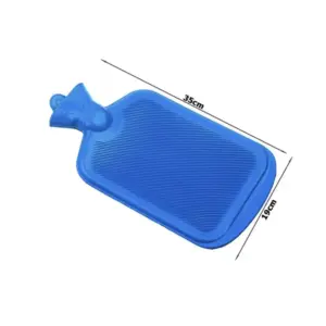 Kék melegvizes palack, 2 l, 34 × 19 cm, tömített csavaros kupakkal