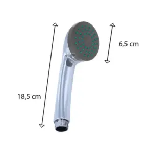 Krómozott kézi zuhanyfej, esőpermet, 6,5 cm, 1/2 colos csatlakozás