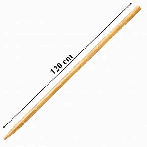 Lakkozott fa szerszámnyél, 120 cm, 22 mm, menet nélkül