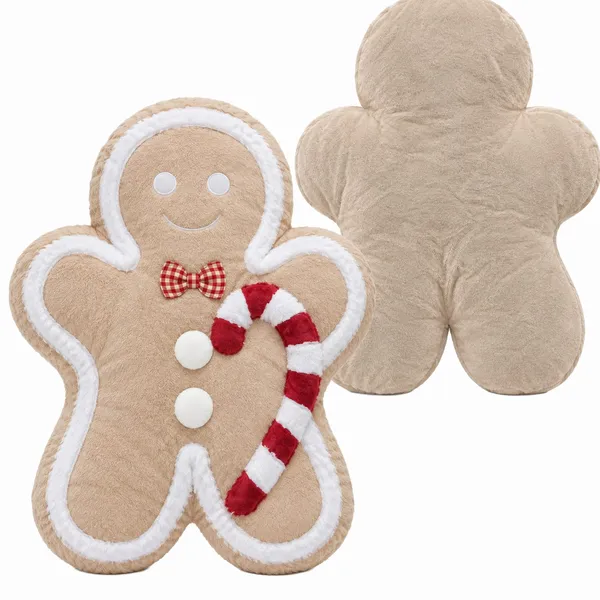 Mézeskalácsfigura alakú karácsonyi díszpárna, 40 cm