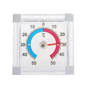 Öntapadós kültéri analóg ablakhőmérő, −50–+50 °C, 7,5 × 7,5 cm