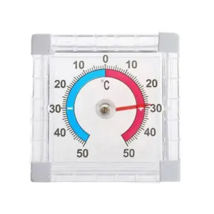 Öntapadós kültéri analóg ablakhőmérő, −50–+50 °C, 7,5 × 7,5 cm