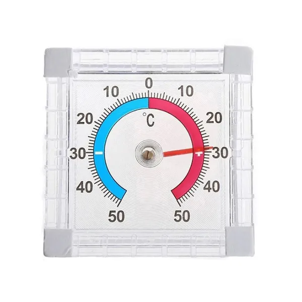 Öntapadós kültéri analóg ablakhőmérő, −50–+50 °C, 7,5 × 7,5 cm