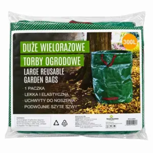 Összecsukható kerti hulladékgyűjtő zsák, 300 l, 84 × 67 cm