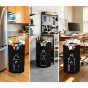 Összecsukható palack- és dobozgyűjtő táska fülekkel, 82 l