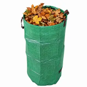 Összehajtható kerti hulladékgyűjtő zsák, 160 liter, megerősített fülekkel