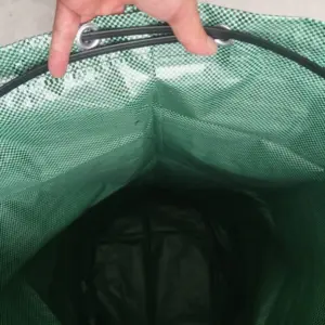 Összehajtható kerti hulladékgyűjtő zsák, 160 liter, megerősített fülekkel