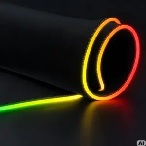 RGB világítású XXL egérpad játékhoz, 90 × 40 cm, USB, fekete