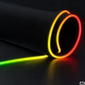 RGB világítású XXL egérpad játékhoz, 90 × 40 cm, USB, fekete