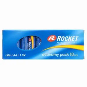 Rocket AA alkáli ceruzaelem, LR06/LR6, 1,5 V, 10 db
