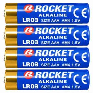Rocket AAA alkáli elem LR03, 1,5 V, 4 darabos csomag