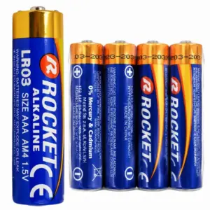 Rocket AAA alkáli elem, LR03, 1,5 V, 4 db