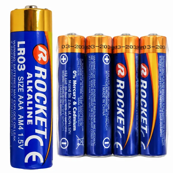 Rocket AAA alkáli elem, LR03, 1,5 V, 4 db