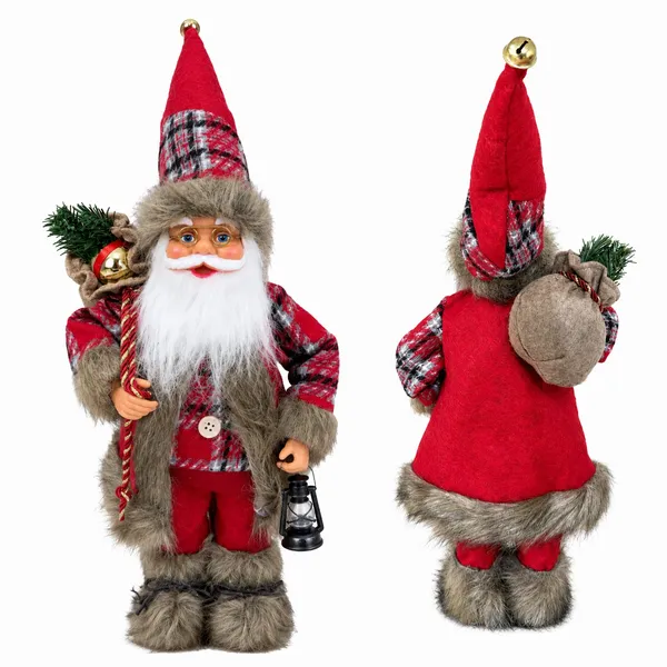 Skandináv Mikulás figura, 60 cm, álló beltéri karácsonyi dekoráció