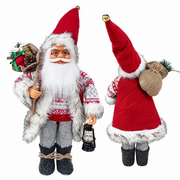 Skandináv stílusú álló Mikulás-figura, 60 cm – karácsonyi dekoráció