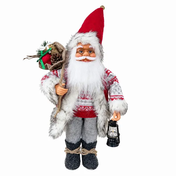 Skandináv stílusú álló Mikulás-figura, 60 cm – karácsonyi dekoráció
