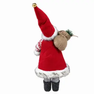 Skandináv stílusú álló Mikulás-figura, 60 cm – karácsonyi dekoráció