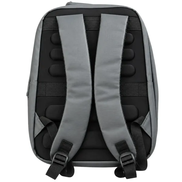 Sötétszürke laptop hátizsák USB-porttal, 42 × 30 × 15 cm