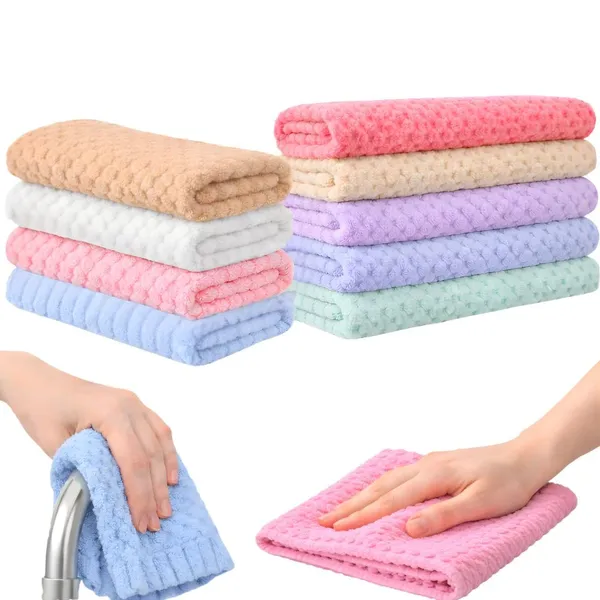 Színes konyhai mikroszálas törlőkendő szett, 5 db, 30 × 30 cm, nedvszívó
