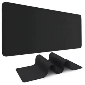 XXL egér- és billentyűzetalátét, 90 × 40 cm, csúszásmentes, fekete