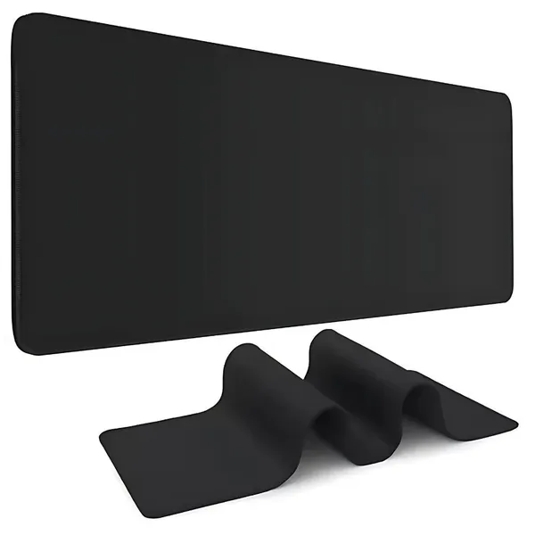 XXL egér- és billentyűzetalátét, 90 × 40 cm, csúszásmentes, fekete