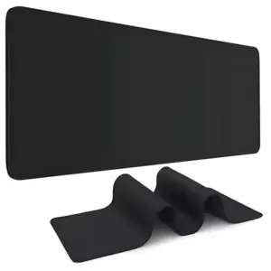 XXL egér- és billentyűzetalátét, 90 × 40 cm, csúszásmentes, fekete
