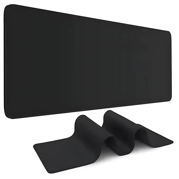 XXL egér- és billentyűzetalátét, 90 × 40 cm, csúszásmentes, fekete