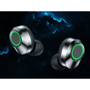 YD03 Bluetooth 5.4 fülhallgató mikrofonnal, LED-kijelzős töltőtokkal, fekete