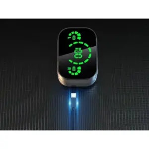 YD03 Bluetooth 5.4 fülhallgató mikrofonnal, LED-kijelzős töltőtokkal, fekete