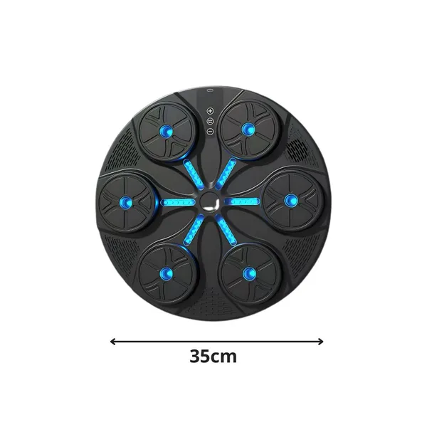Zenélő bokszpajzs kesztyűvel, 35 cm, 8 sebességfokozat, USB-töltés